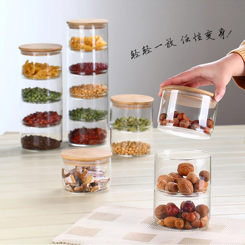 Food Storage Lidl - New1200 Ml 3-layer Glass Can Kitchen