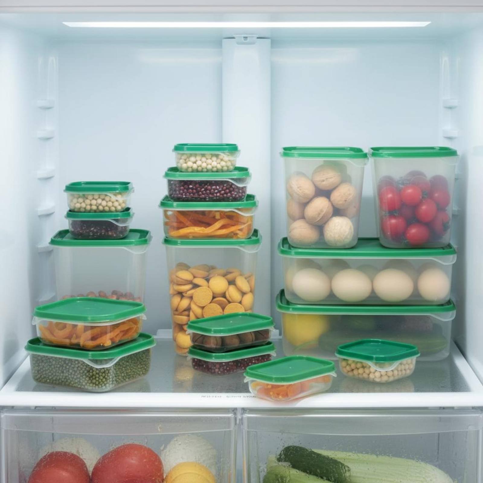 Food Storage For Refrigerator - 17 Pieces Fridge Storage Box Set