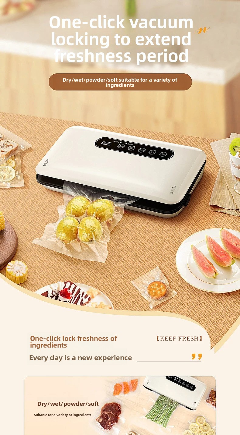 Food Storage Vacuum Seal - Mini Vacuum Sealer Machine Automatic Household