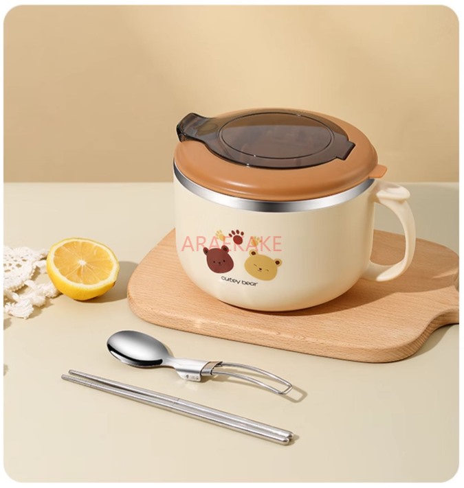 Stainless Lunch Box - Stainless steel bowl with lid, insulated