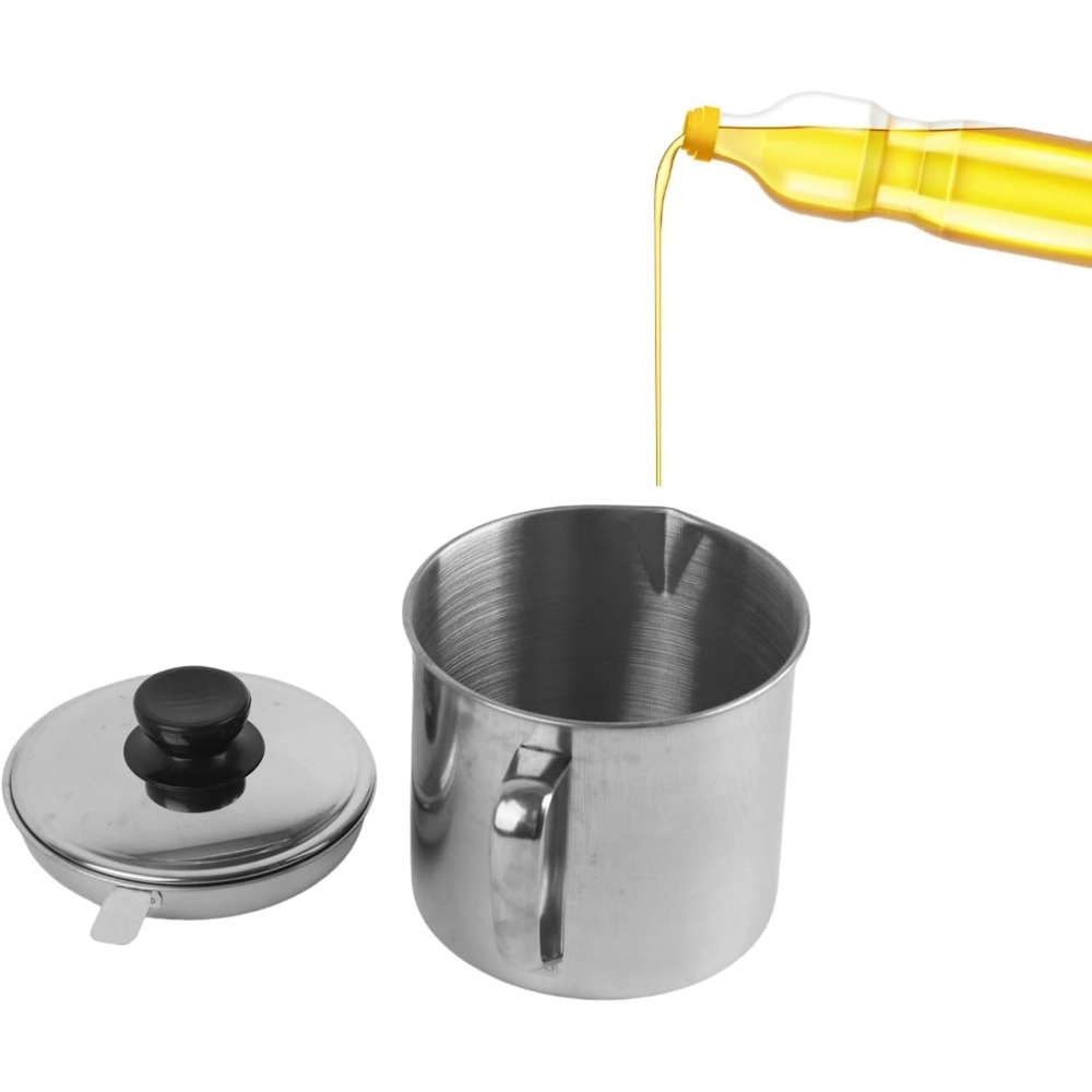 Herb Keeper Container - Kitchen Oil Container Can with Strainer