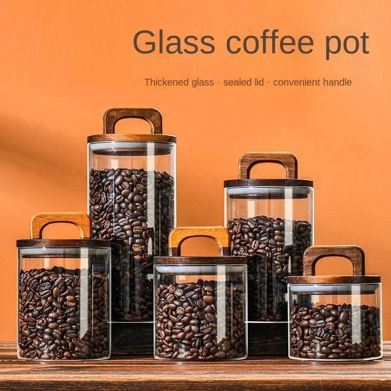 Food Storage Lidl - 800-2100ml Wood Lid Glass Jar 1pc