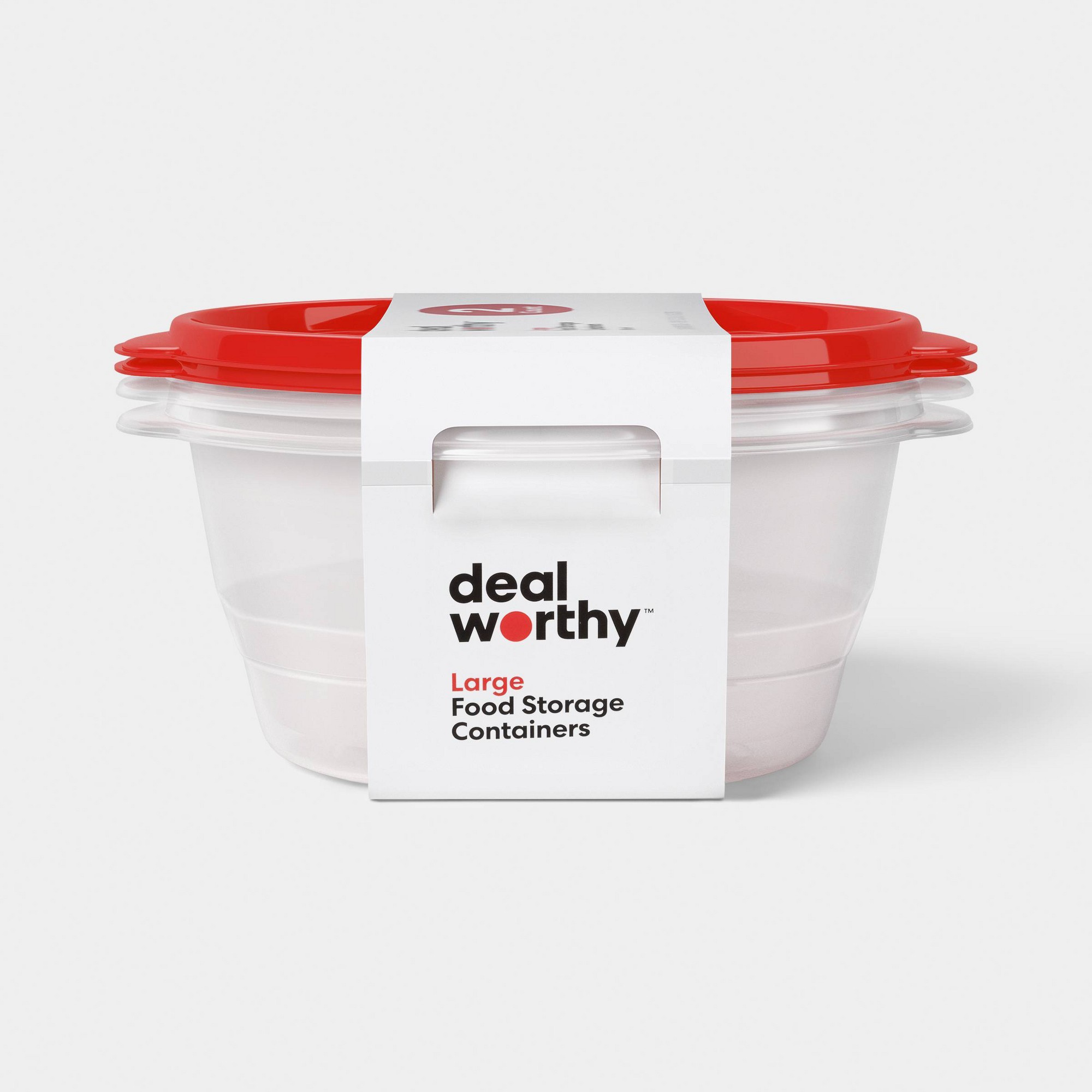 Storage Food Prep - 2ct Large Round Food Storage Containers