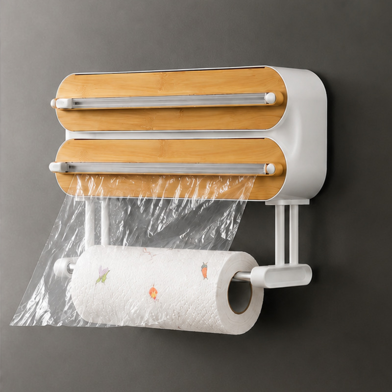Food Storage Quart - Magnetic Food Wrap Dispenser Cutter Cling