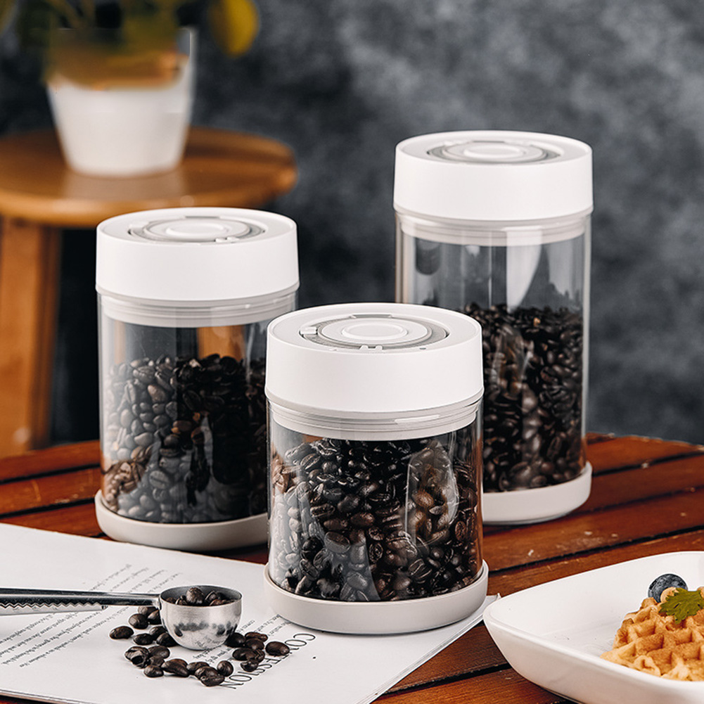 Food Storage Vacuum Seal - Kitchen Moisture-proof Glass Coffee Bean Jar