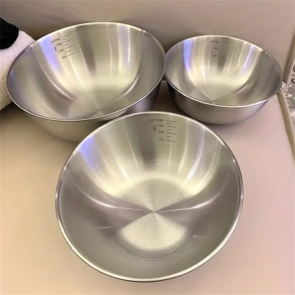 Food Storage In Stainless Steel - 1-3 Stainless Steel Bowl Set with