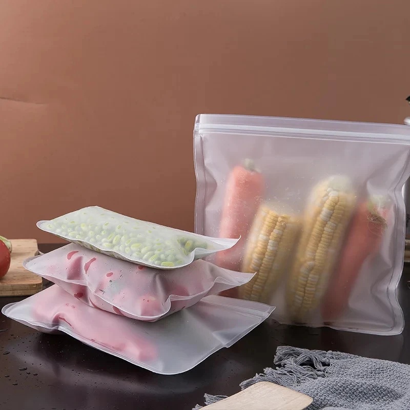 Food Storage Silicone Bags - 1-4pcs Silicone Food Storage Bag Containers
