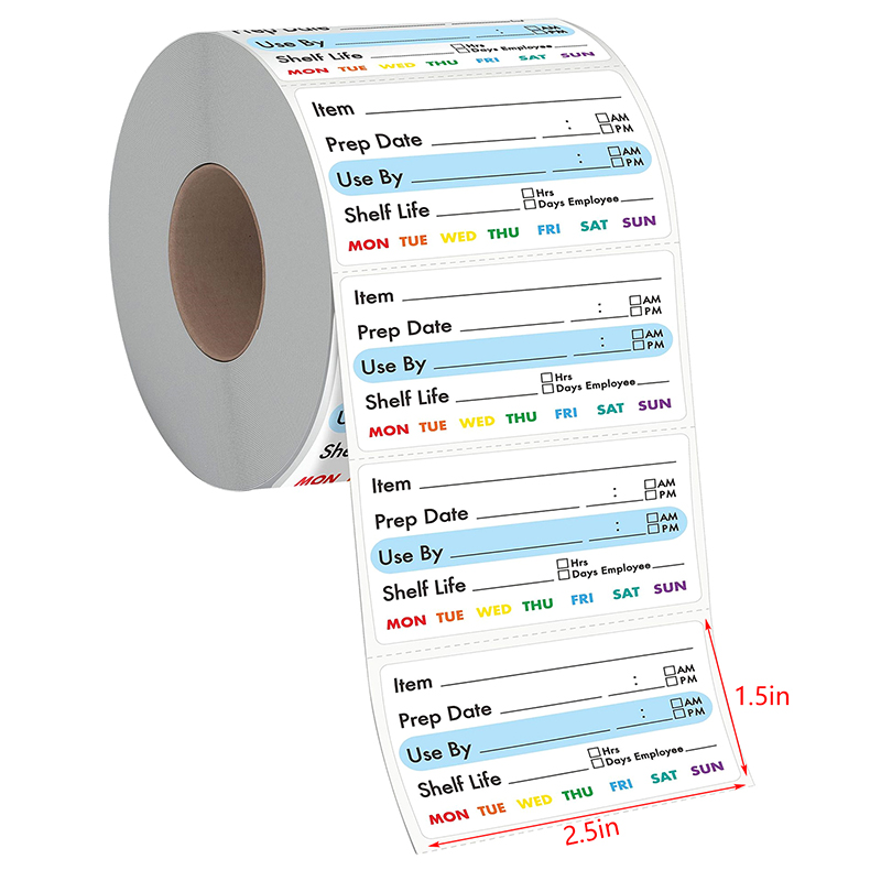 Food Storage Expiration Dates - 300Pcs/Roll Date Label Self-Adhesive Sticker Kitchen