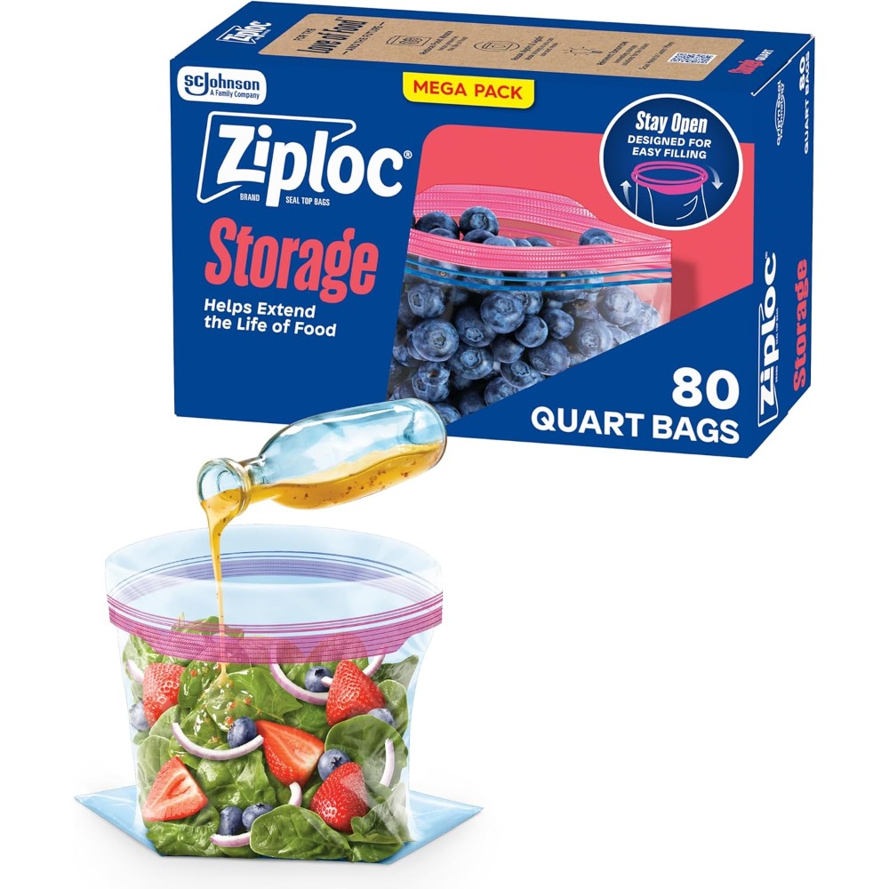 Food Storage Quart - Stand Up Quart Food Storage Bags