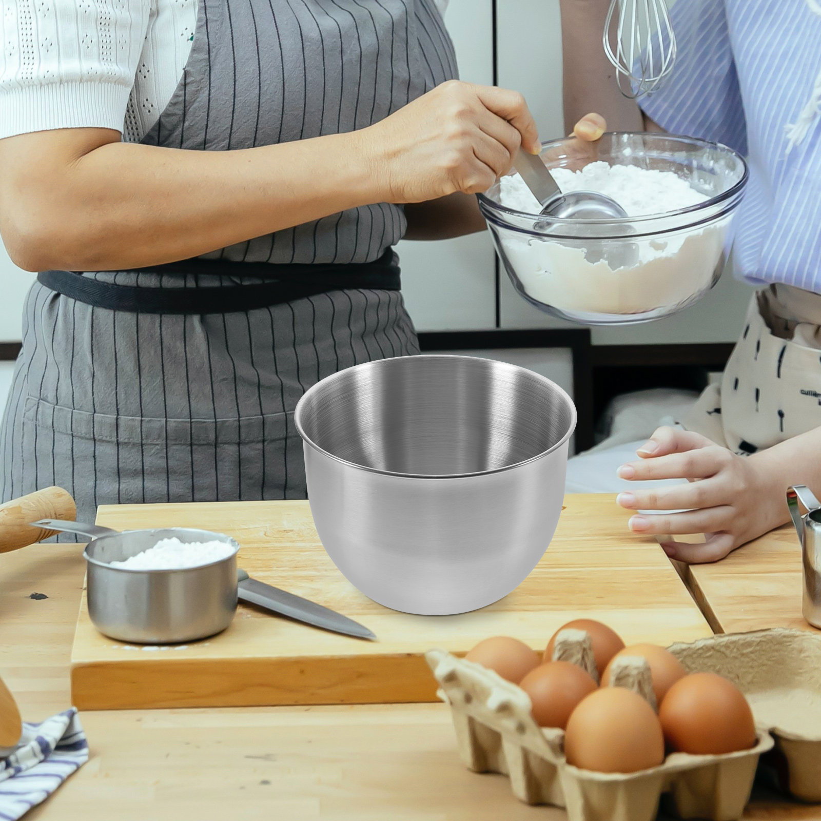 Food Storage In Stainless Steel - Deep Stainless Steel Mixing Bowl Thick