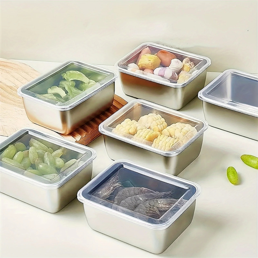 Stainless Lunch Box - 1/3/5pcs Stainless Steel Food Storage Box