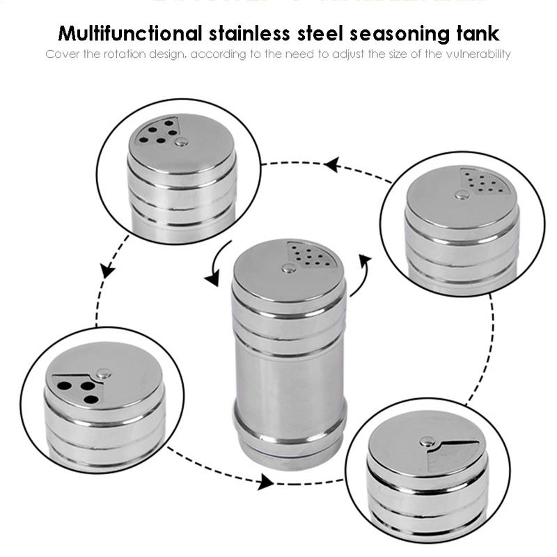 Herb Keeper Container - Stainless Steel Seasoning Jar Salt Sugar