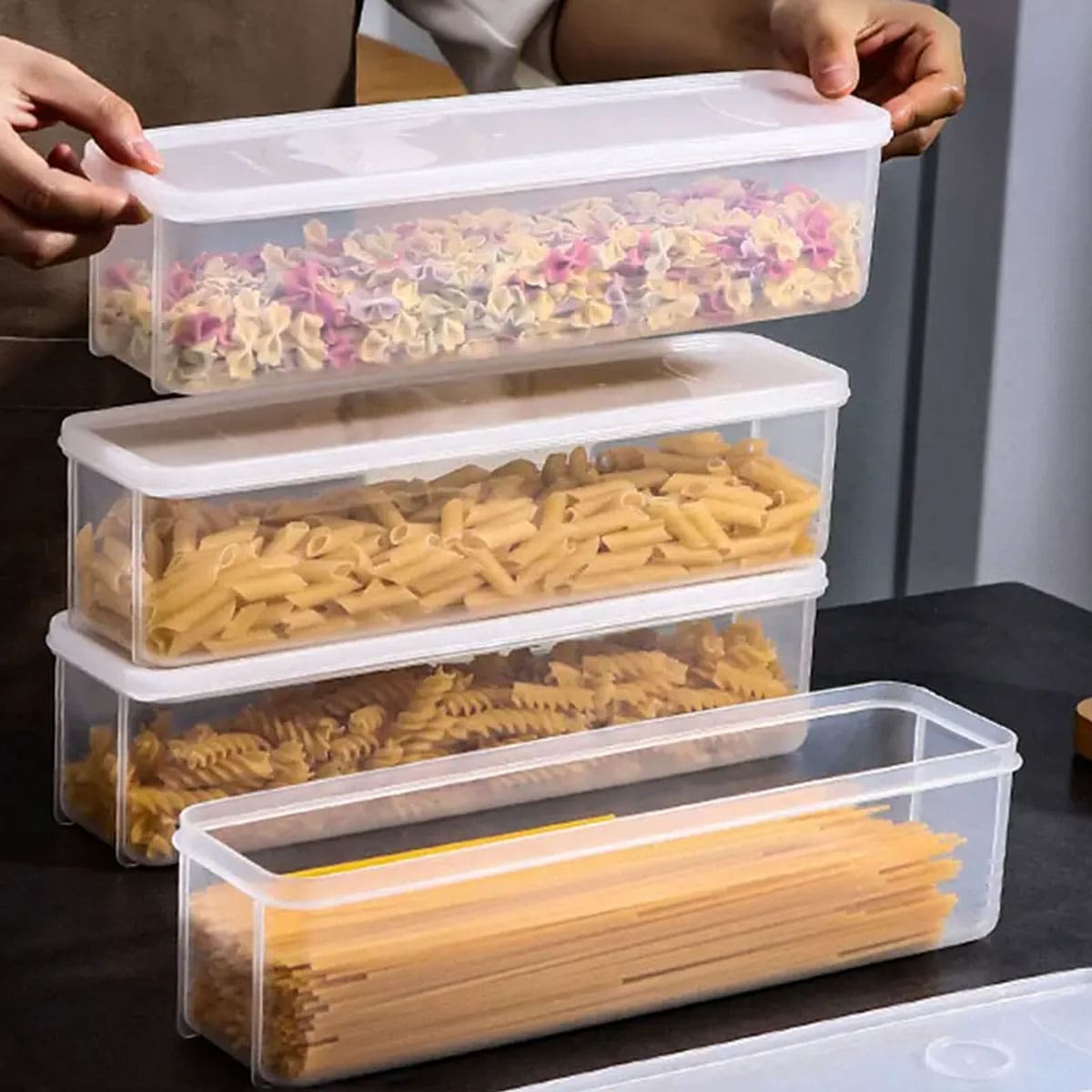 Food Storage For Refrigerator - 1 Plastic Transparent Storage Box, Refrigerator