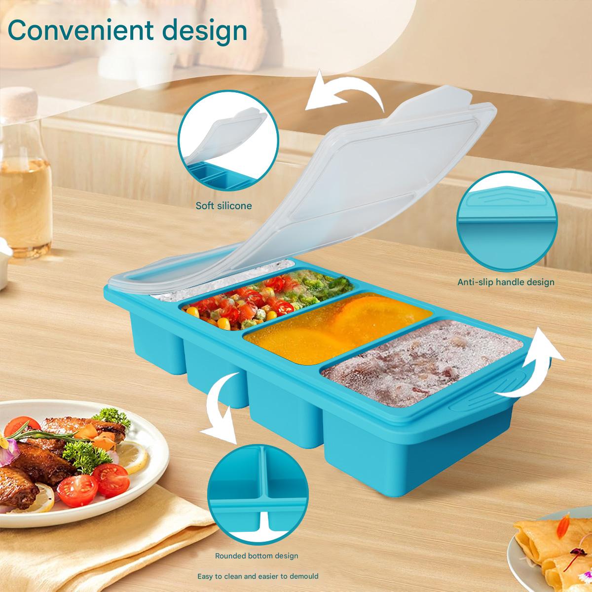 Large Silicone Ice Cube Mold w - đánh giá và giá Xl Food Storage Containers With Lids