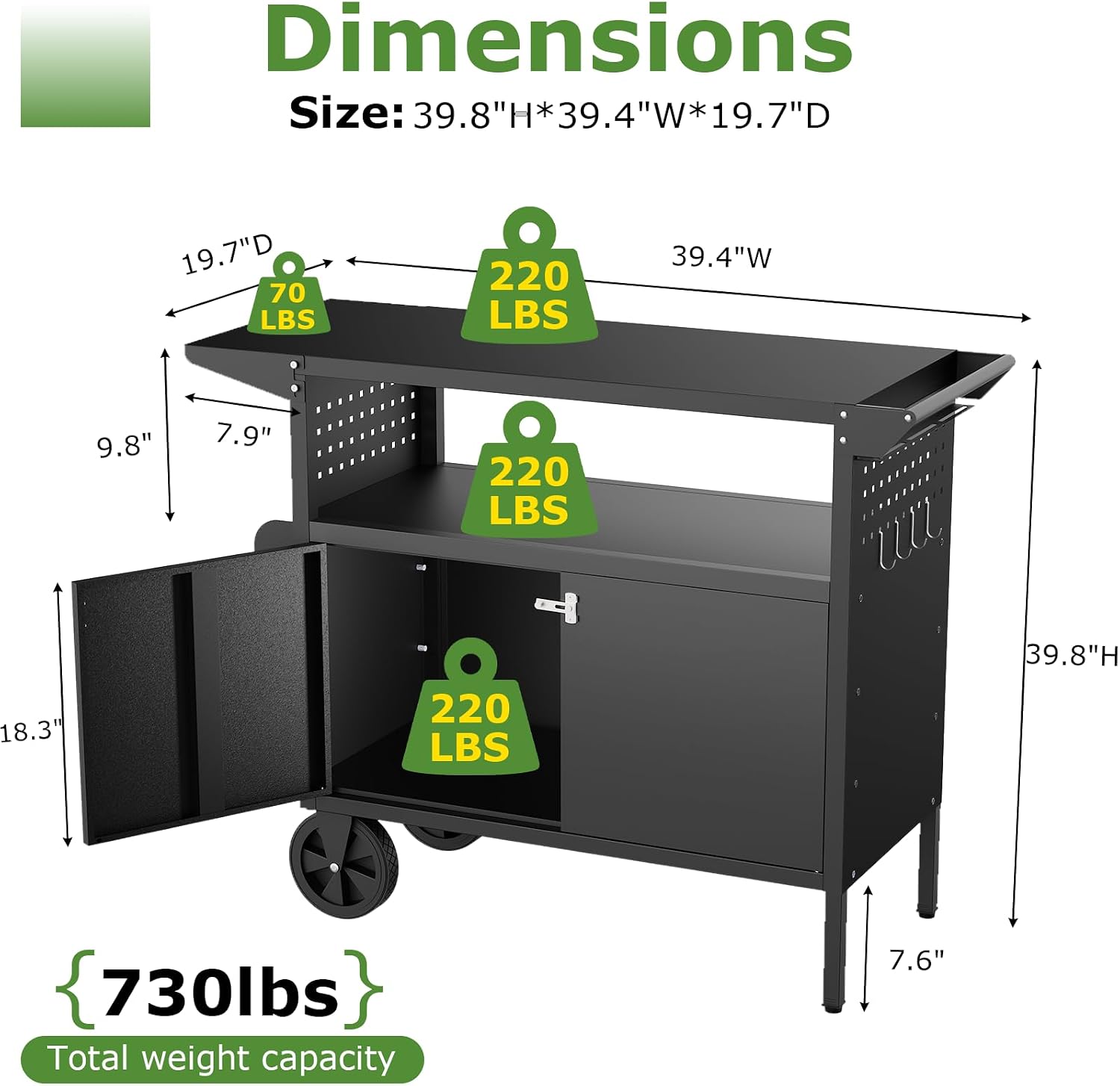 Outdoor Grill Cart Table With  - đánh giá và giá Food Storage For Camping