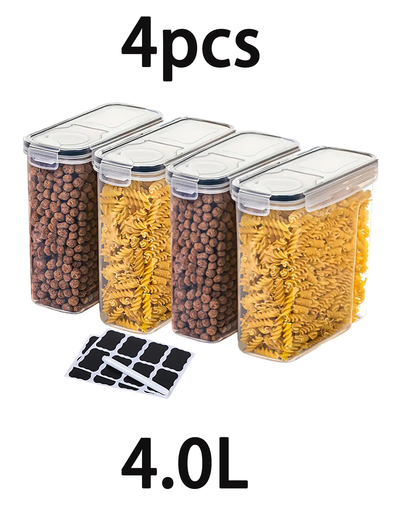 4pcs4l  Large Food Storage Con - đánh giá và giá Xl Food Storage Containers With Lids