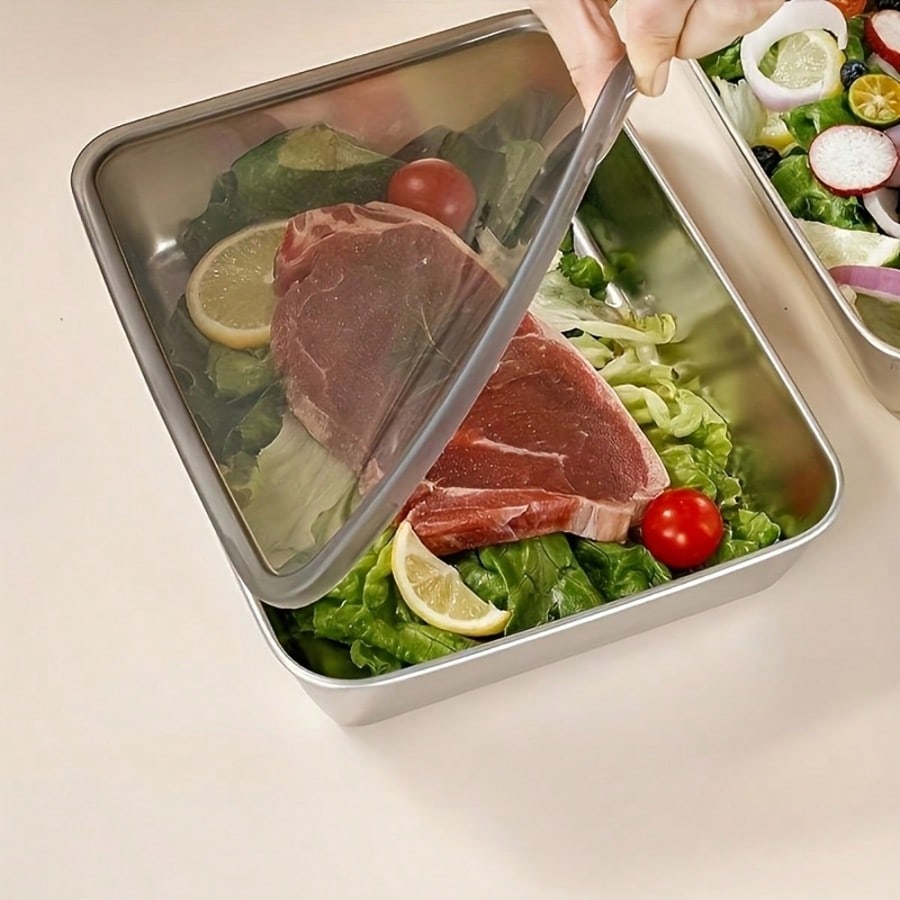 6pcs(3 Boxes+ 3 Lids) Stainles - đánh giá và giá Stainless Lunch Box