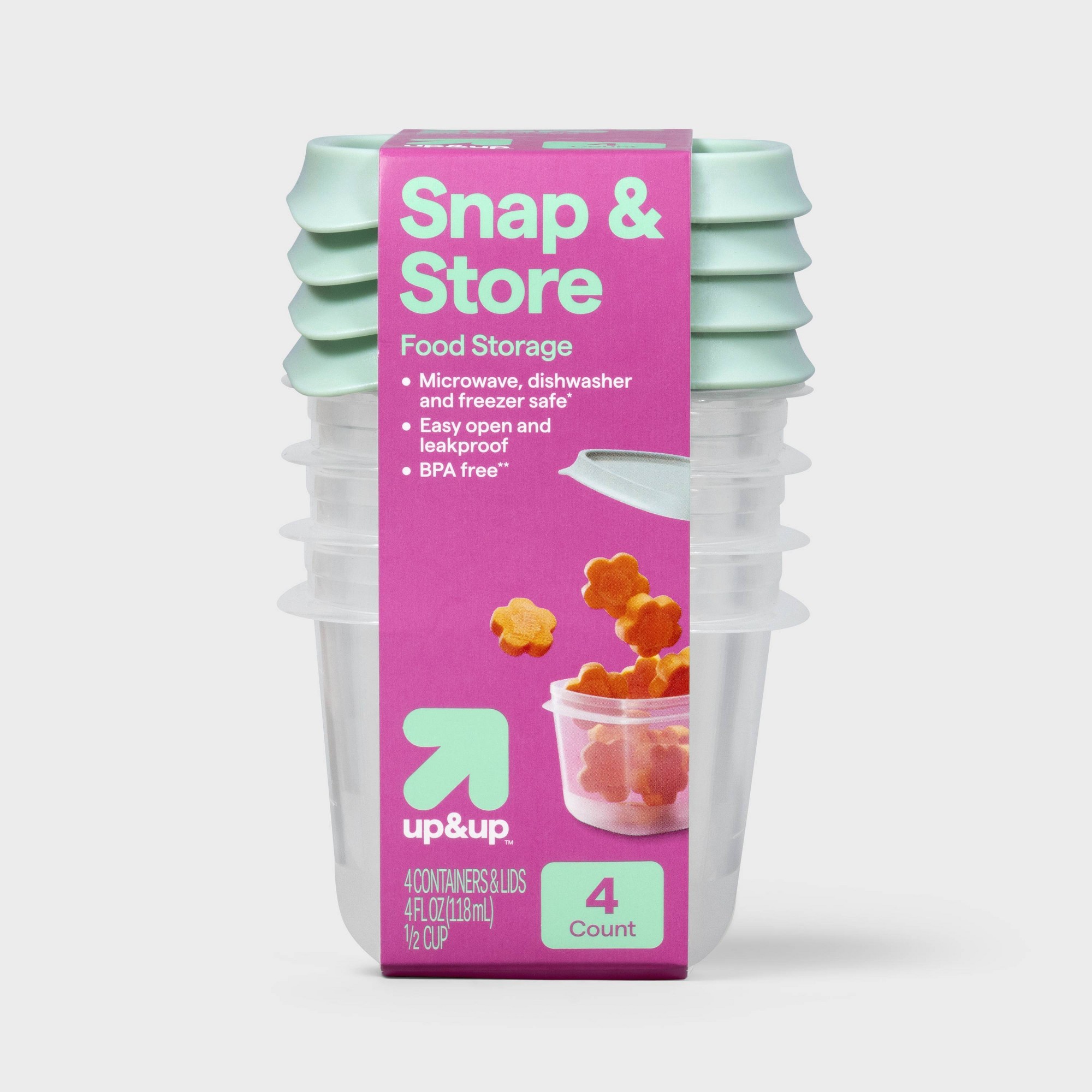 4ct Mini Square Half Cup Food  - đánh giá và giá Storage Food Prep