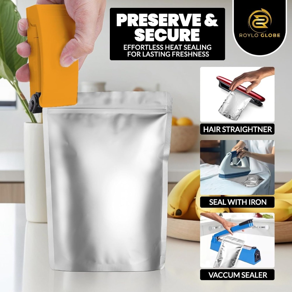 100pcs 2 Quart Mylar Bags with - đánh giá và giá Food Storage Long Term