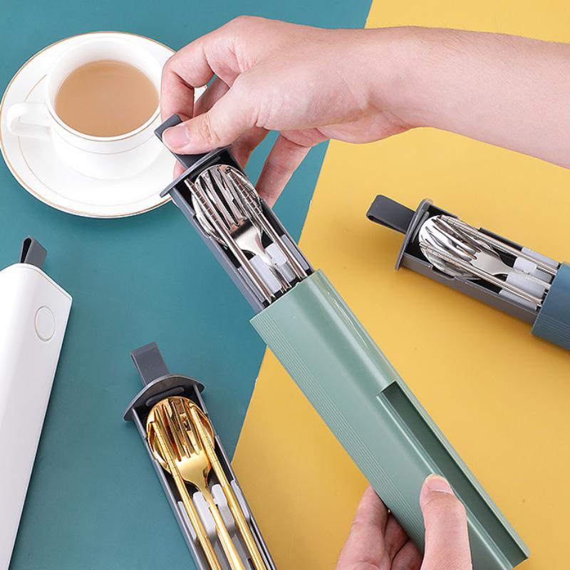 1 Set 304 Stainless Steel Spoo - đánh giá và giá Stainless Lunch Box