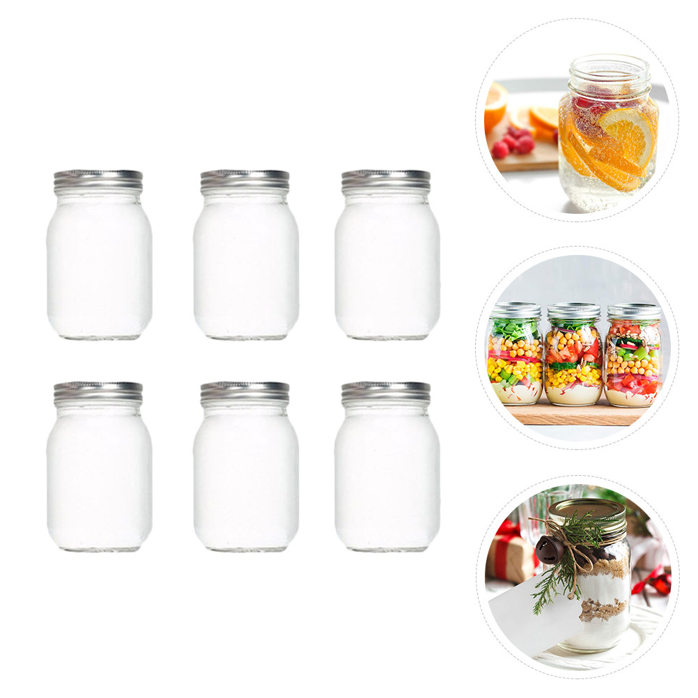 6Pcs Transparent Round Glass J - đánh giá và giá Food Storage Lid