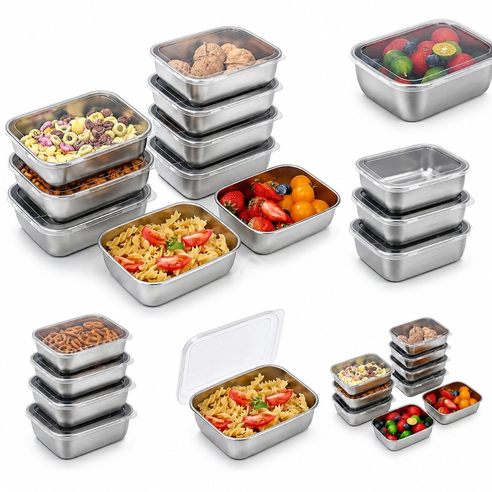 6PCS Stainless Steel Food Stor - đánh giá và giá Stainless Lunch Box