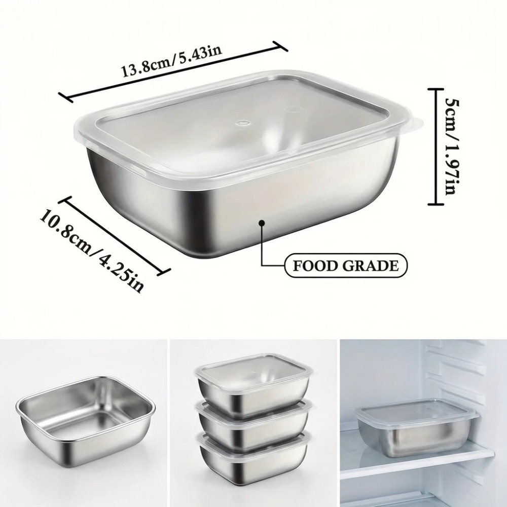6PCS Stainless Steel Food Stor - đánh giá và giá Stainless Lunch Box