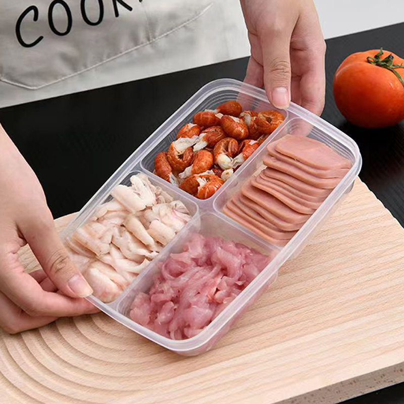 New【4 Grids Plastic Storage Bo - đánh giá và giá Food Storage For Refrigerator