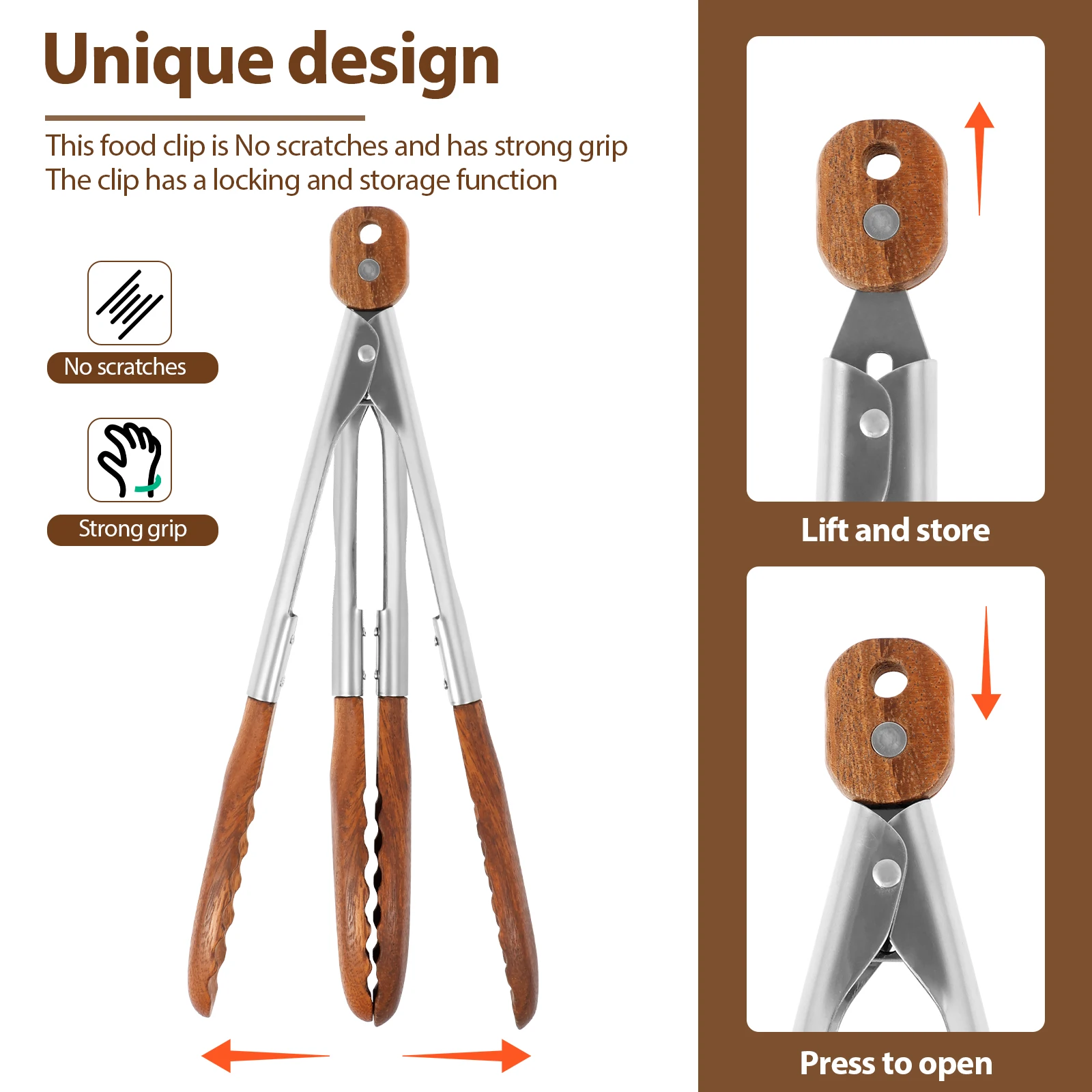 2Pcs Wood Food Tongs Rustproof - đánh giá và giá Storage Tips For Food