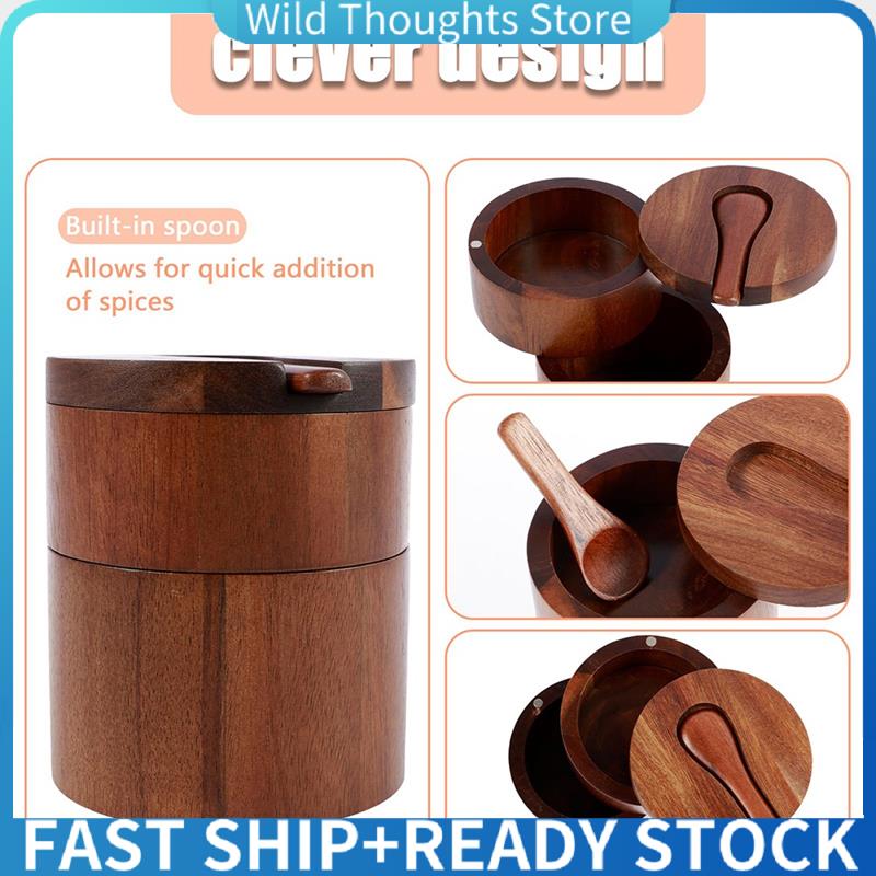 Wooden Salt Shaker, 2-Tier Spi - đánh giá và giá Herb Keeper Container