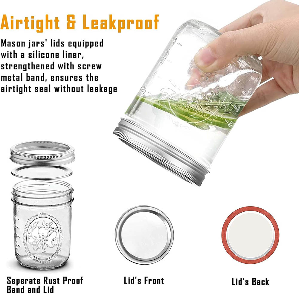 16oz Wide Mouth Mason Jars wit - đánh giá và giá Mason Jar Wide Mouth
