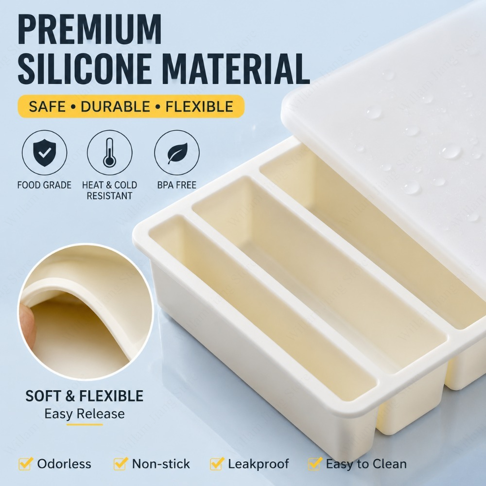 Durable Silicone Freezing Tray - đánh giá và giá Storage Food Prep
