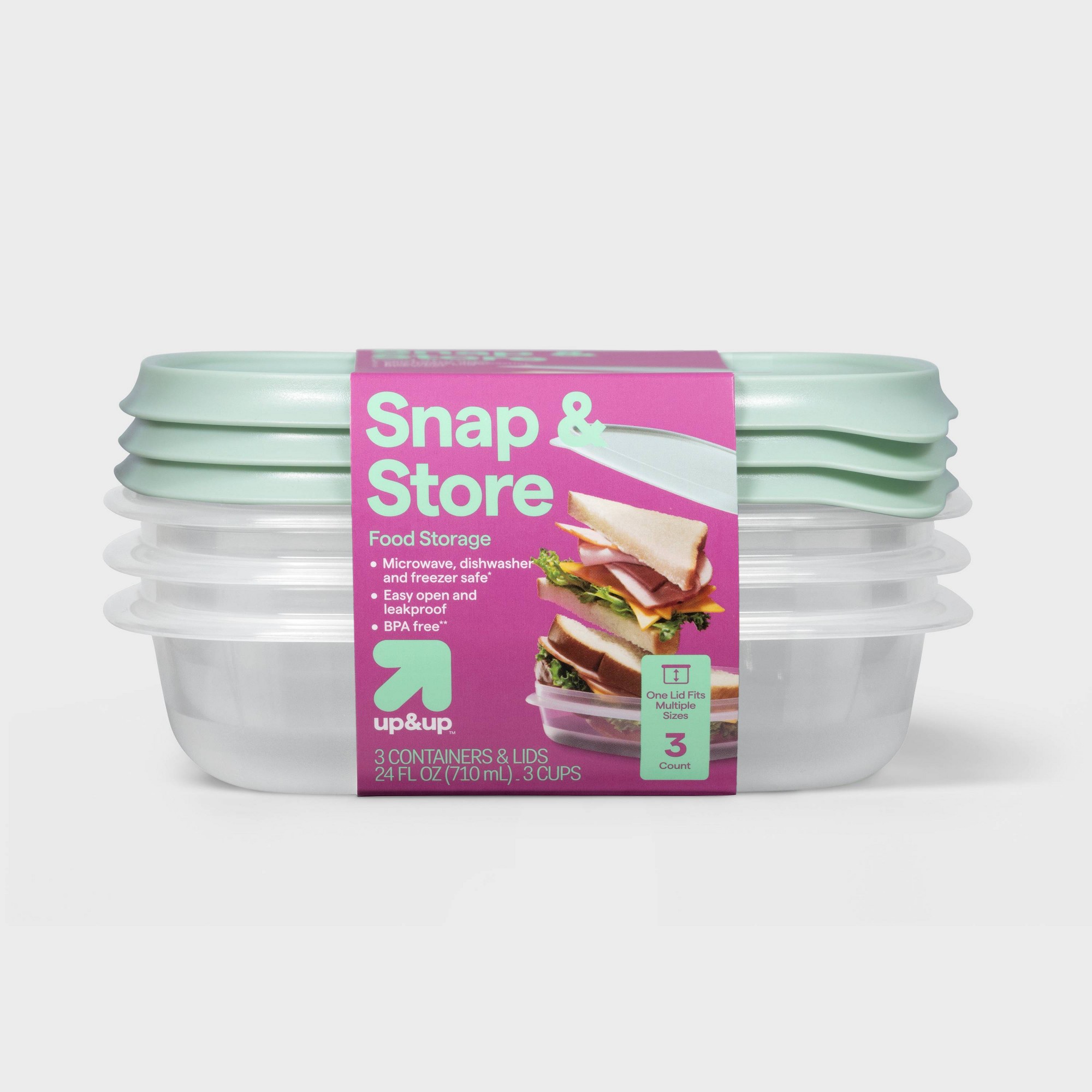 3ct Square Food Storage Contai - đánh giá và giá Storage Food Prep